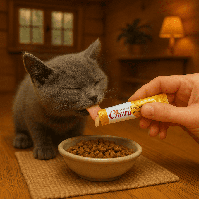 Friandises Ciao Churu for Kitten – Poulet crémeux